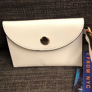 New, Never Used Violet Ray White Keychain Wallet